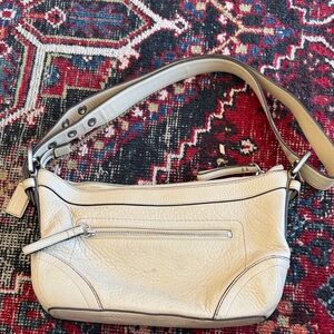 Coach Cream Leather Shoulder Bag